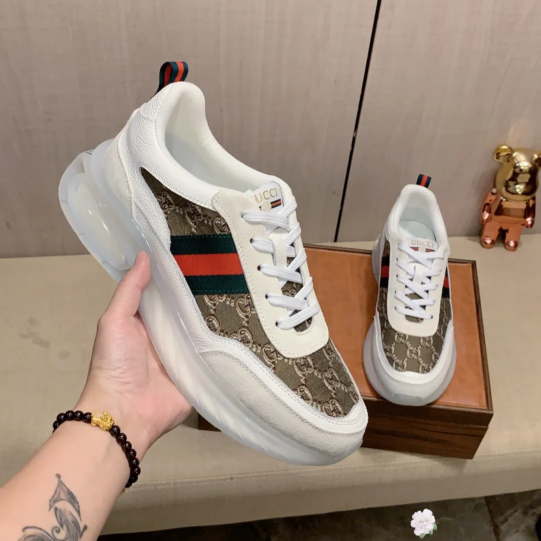 Men's men's shoes💰460💰💰🎩🎩[Lightning][Lightning] "Gucci*" The latest • popular casual shoes, top brand [seduce] luxury ~ purchasing agency, top ~ quality. [Strong] The upper is made of imported breathable cowhide with material ➕ breathable sheepskin feet (•) and fine workmanship. The original stylish and stylish soft rubber wear-resistant and non-slip outsole is light and comfortable on the feet. The real thing looks better when taken in real life. 013: code: 38-44, 4️⃣ colors